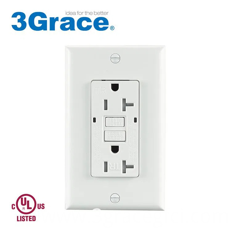 TST20 GFCI receptacle with wall plate