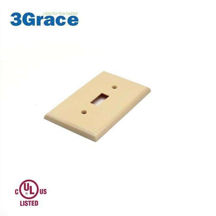 High Quality 1 Gang Decorate/GFCI PlasticWall Plate,ivory